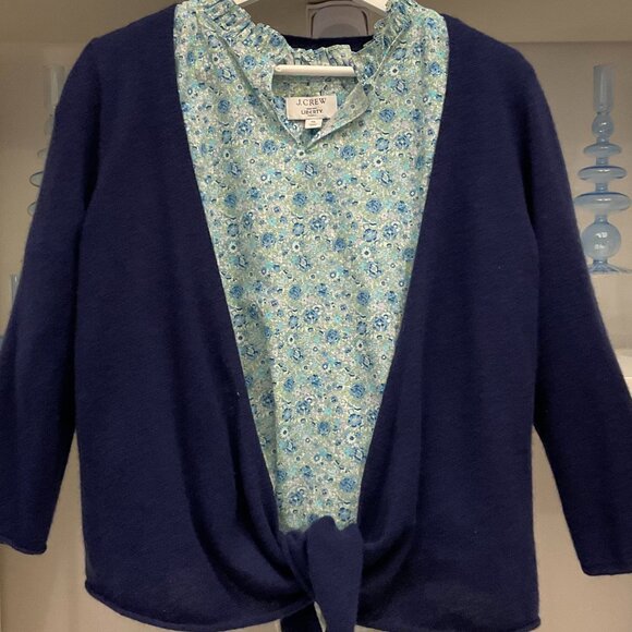 J Crew Floral Bundle: 1 Dress & 2 Blouses plus Cashmere Sweater - Picture 8 of 14